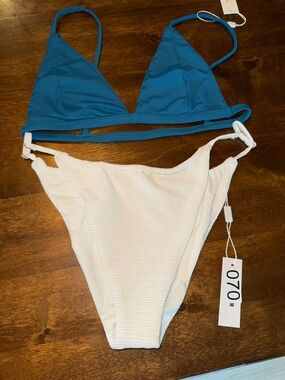 Slate Swim White Bikini Bottom - Clean Minimal Style